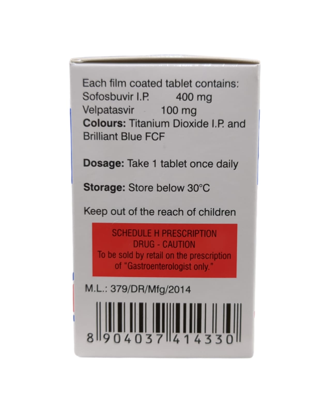 Velpanat 400mg/100mg Tablet
