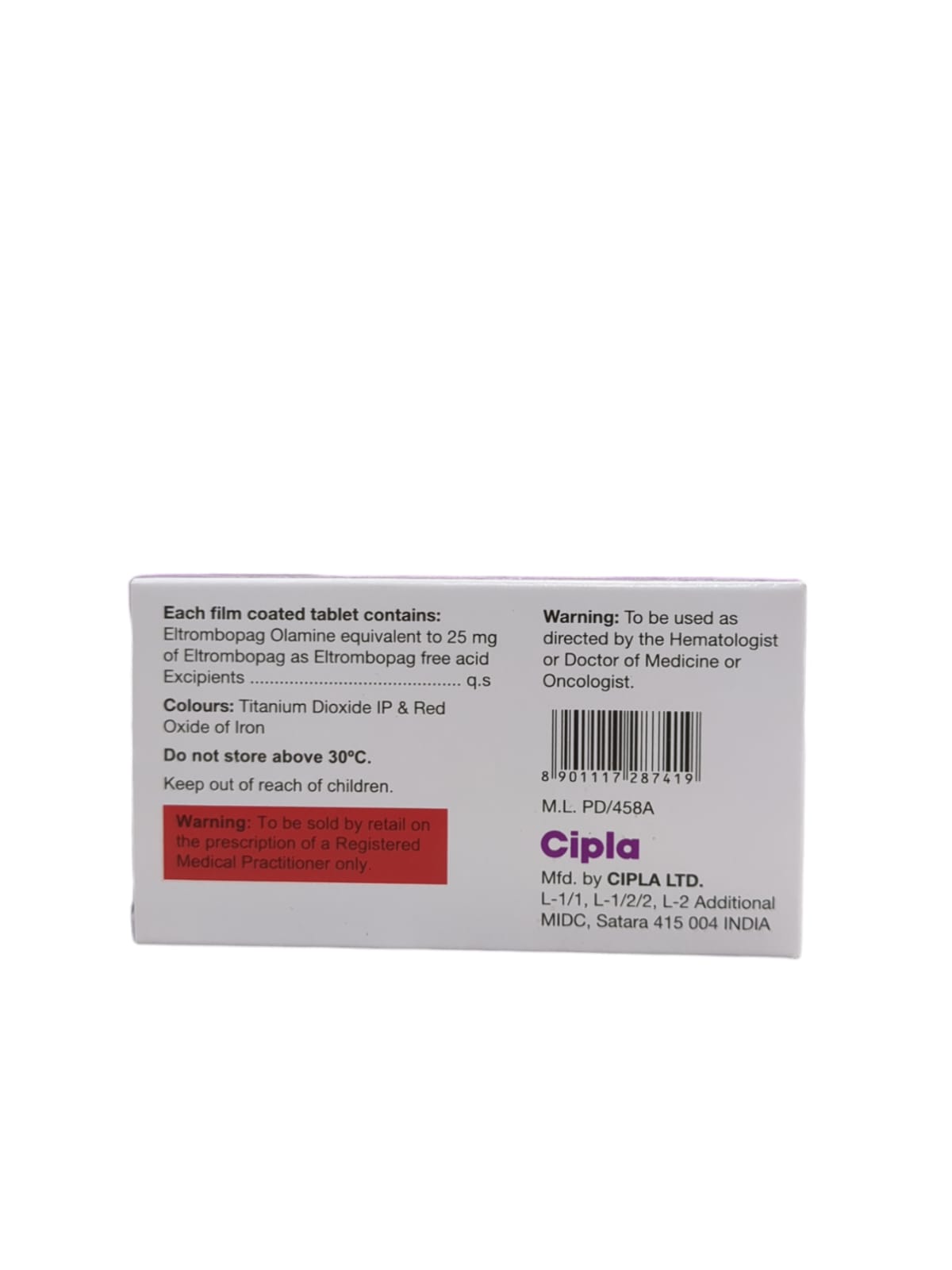 Eltromag 25mg Tablet