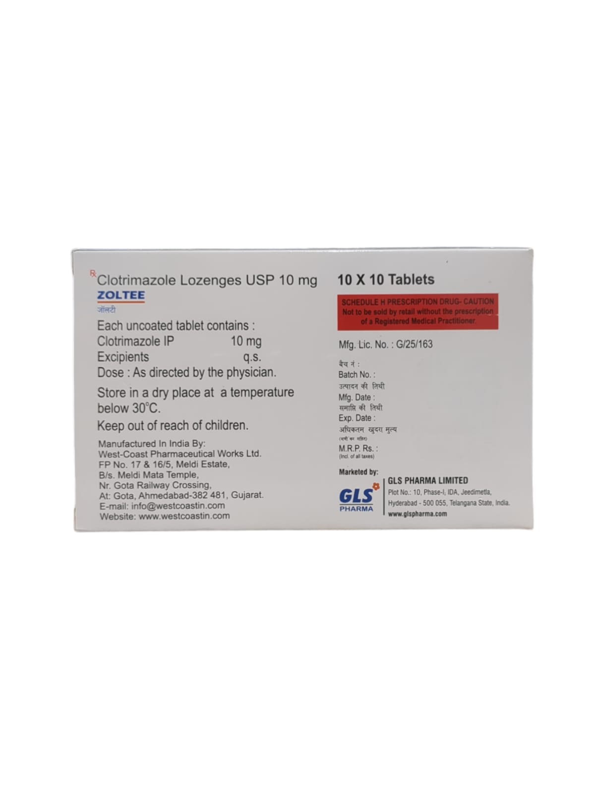 Zoltee 10mg Tablet