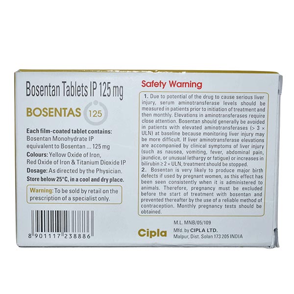 Bosentas 125mg Tablet