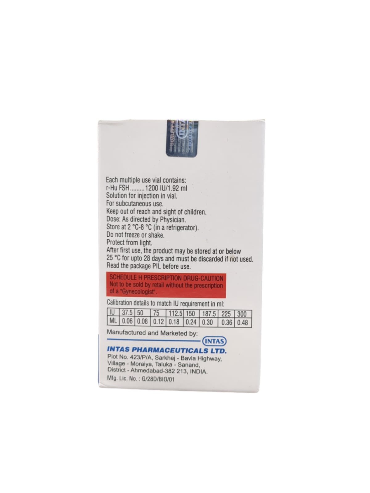 Folisurge 1200IU Injection