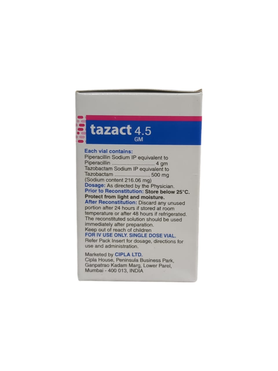 Tazact 4.5gm Injection