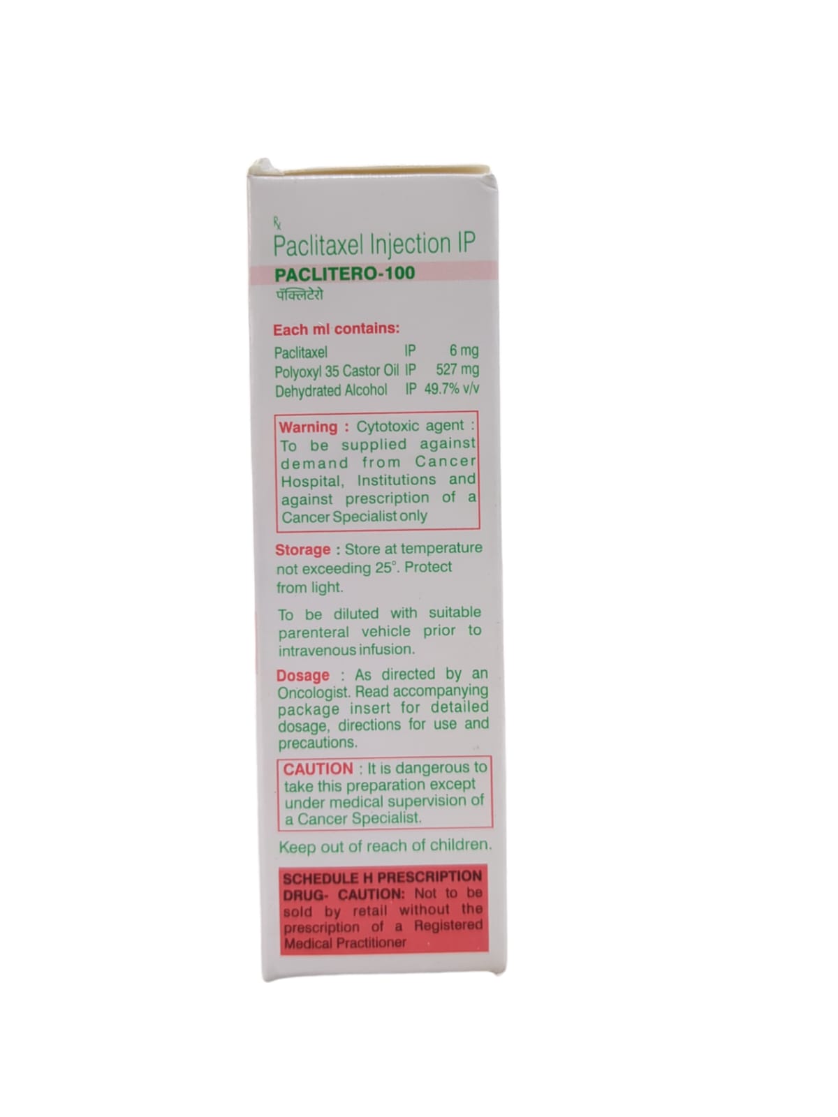 Paclitero 100mg Injection