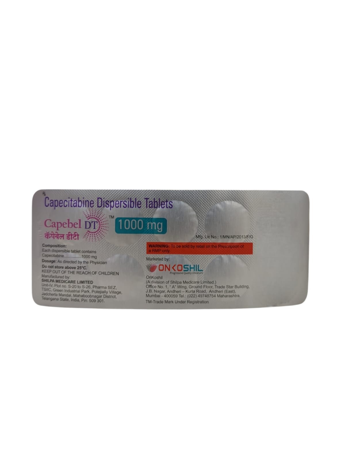 Capebel-DT 1000mg Tablet
