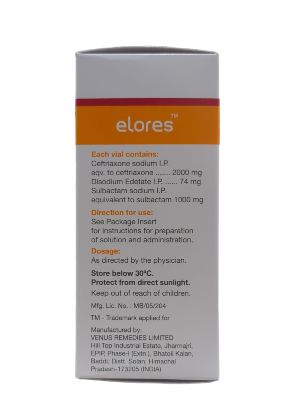 Elores 3gm Injection