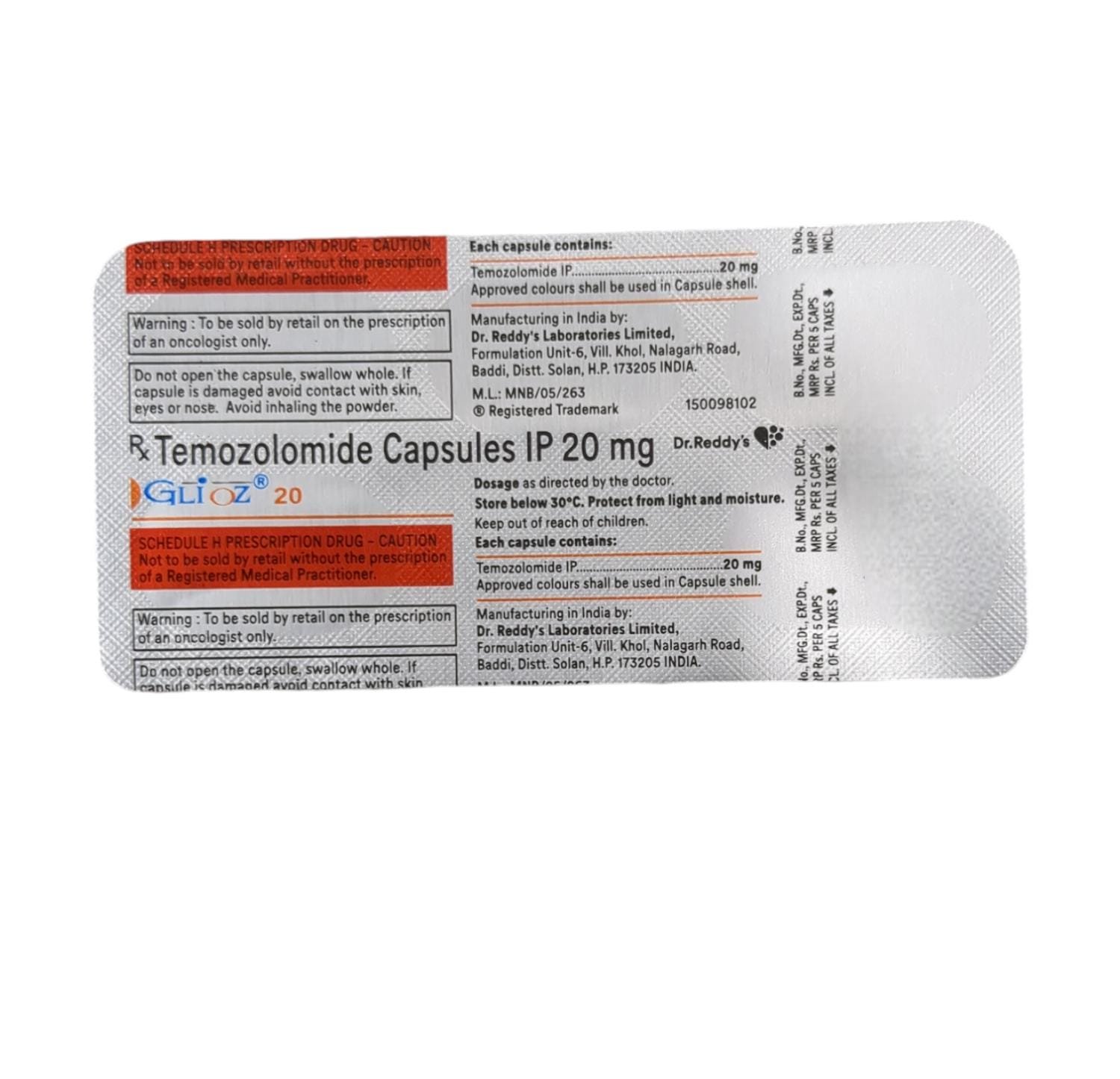Glioz 20mg Capsule