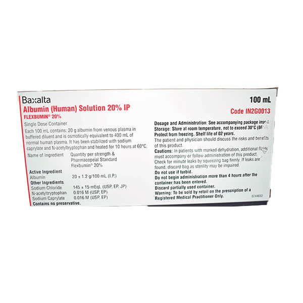 FLEXBUMIN 20% 100 ML
