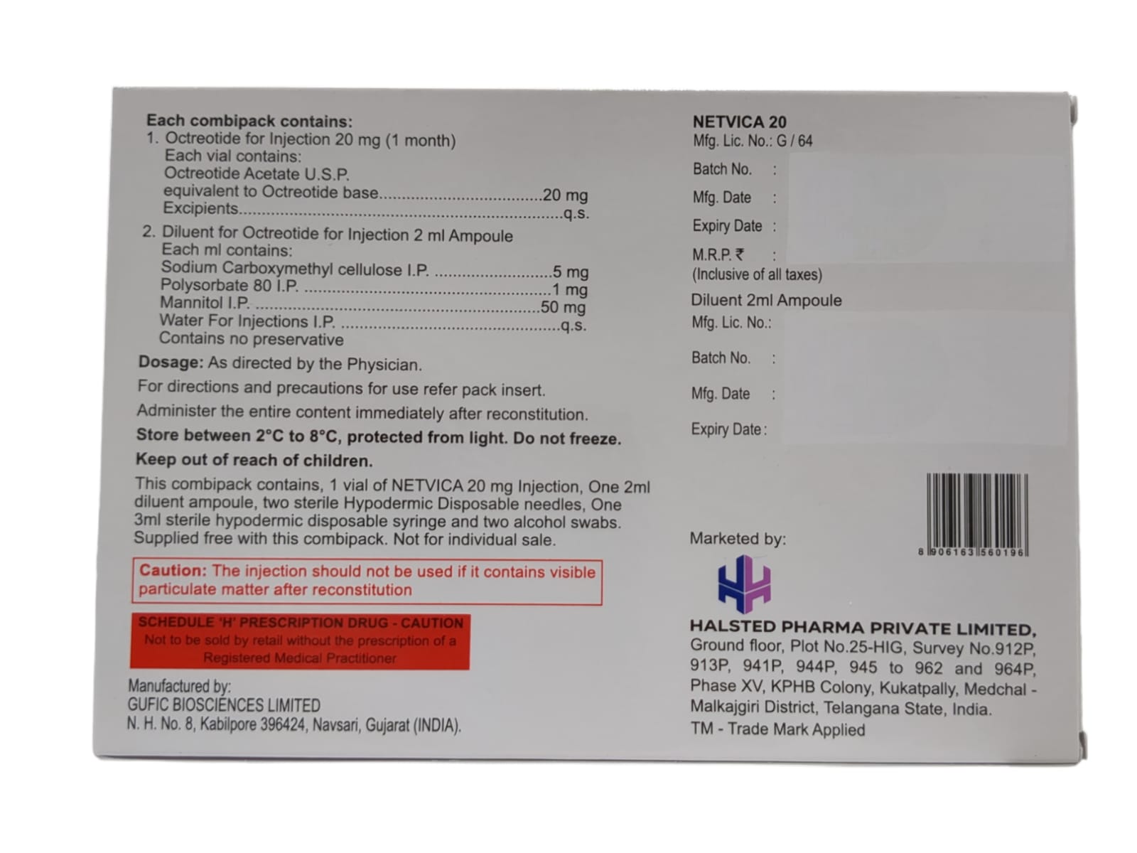 Netvica 20mg Injection