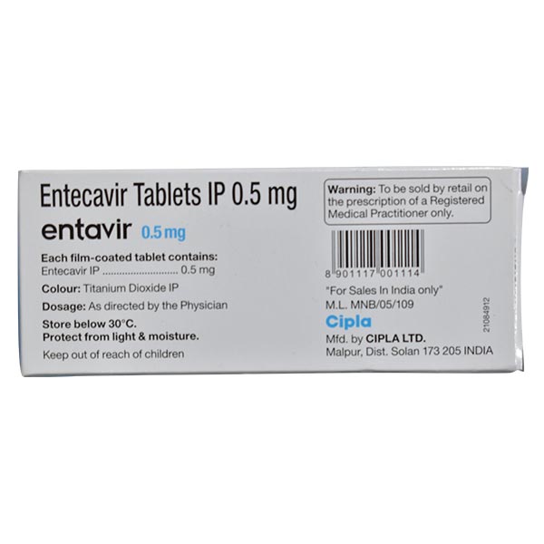 Entavir 0.5mg Tablet