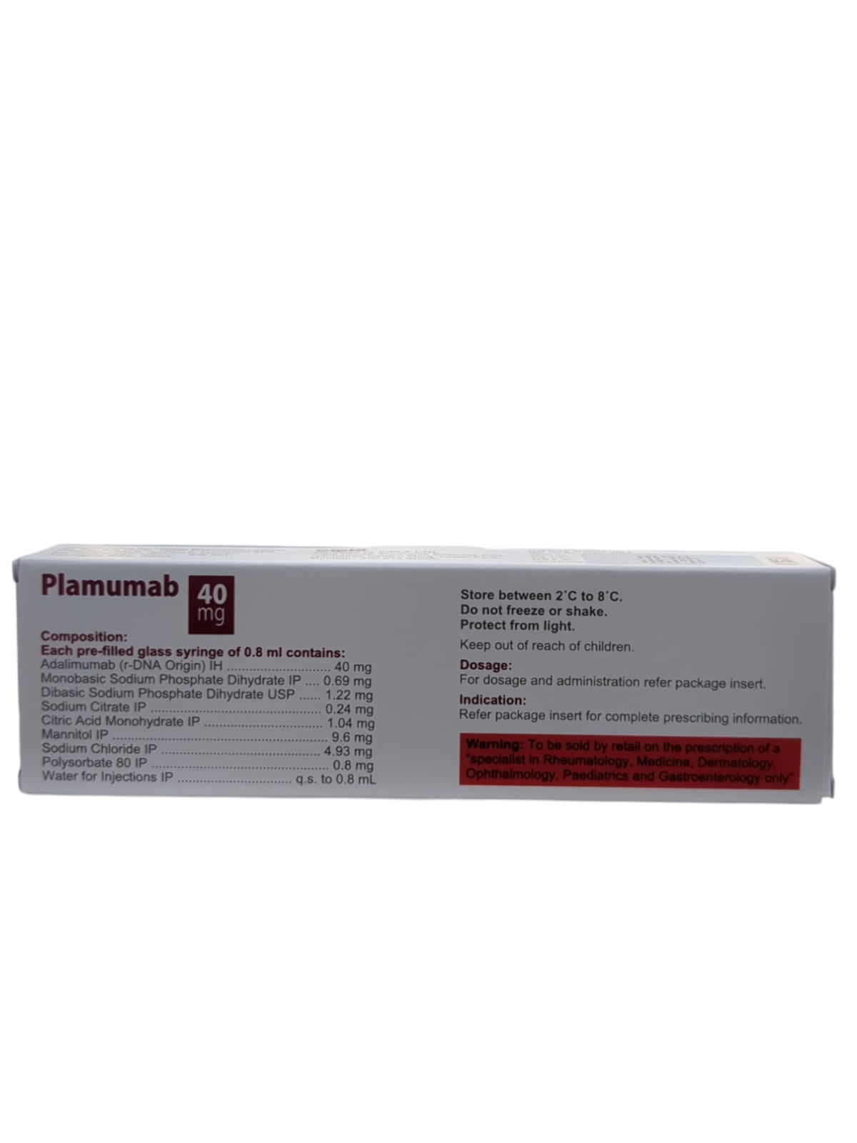 Plamumab 40mg Injection